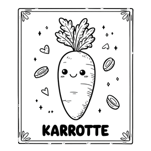 Cute Carrot Drawing Vinyl Car Decal Sticker – Waterproof & UV-Resistant 6.826666666666667"