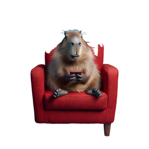 Happy Capybara V5 Vinyl Car Decal Sticker – Waterproof & UV-Resistant 3.4133333333333336"