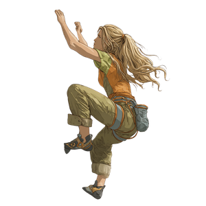 Rock Climbing Female Vinyl Car Decal Sticker – Waterproof & UV-Resistant 3.4133333333333336"