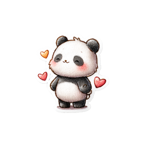 Cute Panda Couple Vinyl Car Decal Sticker – Waterproof & UV-Resistant 3.4133333333333336"