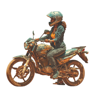 Ugandan Boda Rider Vinyl Car Decal Sticker – Waterproof & UV-Resistant 3.4133333333333336"