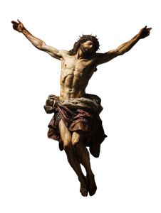 Baroque Jesus Crucifixion Vinyl Car Decal Sticker – Waterproof & UV-Resistant 8.213333333333333"