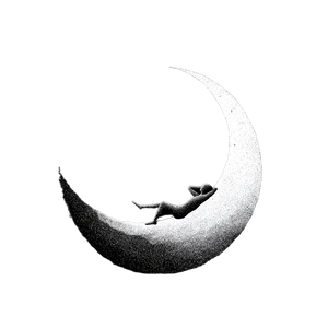 Moon Relaxation Vinyl Car Decal Sticker – Waterproof & UV-Resistant 6.826666666666667"