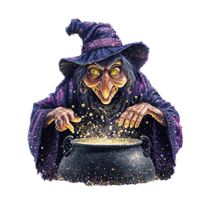 Cute Old Witch Vinyl Car Decal Sticker – Waterproof & UV-Resistant 3.4133333333333336"
