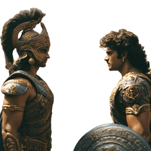 Warriors' Epic Duel Vinyl Car Decal Sticker – Waterproof & UV-Resistant 3.4133333333333336"