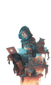 Digital Witch Vinyl Car Decal Sticker – Waterproof & UV-Resistant 4.746666666666667"