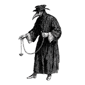 Plague Doctor Illustration V4 Vinyl Car Decal Sticker – Waterproof & UV-Resistant 3.4133333333333336"