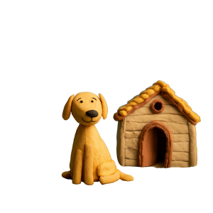 Cute Clay Retriever Vinyl Car Decal Sticker – Waterproof & UV-Resistant 3.4133333333333336"