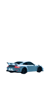 White Porsche Racing Vinyl Car Decal Sticker – Waterproof & UV-Resistant 9.706666666666667"