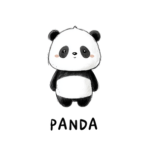 Cute Panda A Vinyl Car Decal Sticker – Waterproof & UV-Resistant 3.4133333333333336"
