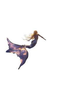 Glowing Mermaid Scene Vinyl Car Decal Sticker – Waterproof & UV-Resistant 8.96"