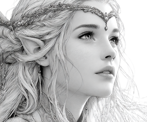 Elegant Elf Portrait V2 Vinyl Car Decal Sticker – Waterproof & UV-Resistant 6.613333333333333"