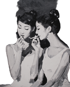 Ballerinas Lighting Cigarettes Vinyl Car Decal Sticker – Waterproof & UV-Resistant 4.0"