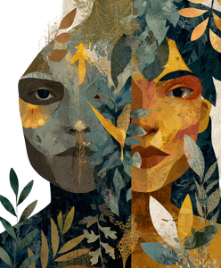 Botanical Indigenous Masks Vinyl Car Decal Sticker – Waterproof & UV-Resistant 8.0"