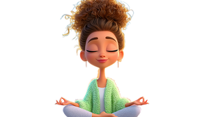 Meditating Woman V73 Vinyl Car Decal Sticker – Waterproof & UV-Resistant 5.4