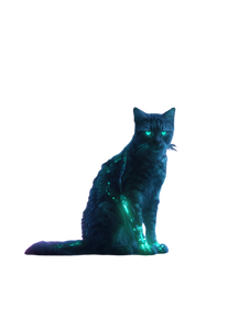 Cyberpunk Tabby Cat Vinyl Car Decal Sticker – Waterproof & UV-Resistant 8.213333333333333"