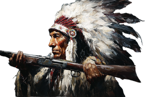 Native American Warrior V7 Vinyl Car Decal Sticker – Waterproof & UV-Resistant 5.97333333333333