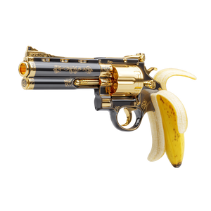 Banana Peel Gun V2 Vinyl Car Decal Sticker – Waterproof & UV-Resistant 3.4133333333333336"