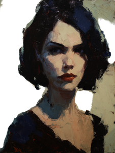 Dark-Haired Woman V2 Vinyl Car Decal Sticker – Waterproof & UV-Resistant 8.213333333333333"