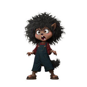 Werewolf Kid Vinyl Car Decal Sticker – Waterproof & UV-Resistant 3.4133333333333336"