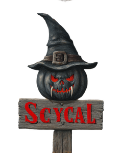 Halloween Wooden Sign V2 Vinyl Car Decal Sticker – Waterproof & UV-Resistant 4.16"