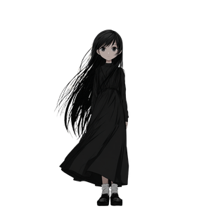 Gothic Anime Girl V65 Vinyl Car Decal Sticker – Waterproof & UV-Resistant 6.826666666666667"