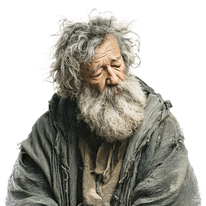 Tired Homeless Man Vinyl Car Decal Sticker – Waterproof & UV-Resistant 3.4133333333333336"
