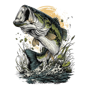 Jumping Largemouth Bass Vinyl Car Decal Sticker – Waterproof & UV-Resistant 3.4133333333333336"