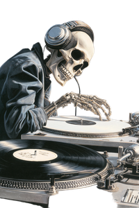 Skeleton Dj V2 Vinyl Car Decal Sticker – Waterproof & UV-Resistant 4.4