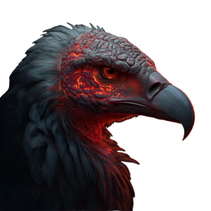 Fiery-Eyed Vulture Vinyl Car Decal Sticker – Waterproof & UV-Resistant 6.826666666666667"