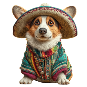 Corgi In Costume V3 Vinyl Car Decal Sticker – Waterproof & UV-Resistant 3.4133333333333336"