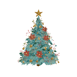 Decorated Christmas Tree V6 Vinyl Car Decal Sticker – Waterproof & UV-Resistant 3.4133333333333336"