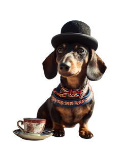 Dapper Dachshund In London Vinyl Car Decal Sticker – Waterproof & UV-Resistant 8.0"