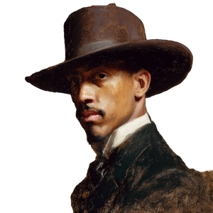 Gothic Cowboy Portrait Vinyl Car Decal Sticker – Waterproof & UV-Resistant 3.4133333333333336"