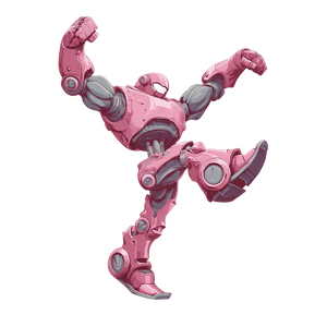 Cartoonish Muscular Robot V11 Vinyl Car Decal Sticker – Waterproof & UV-Resistant 6.826666666666667"