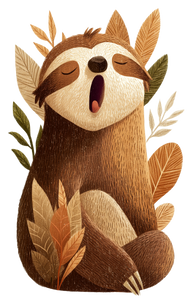 Sleepy Cartoon Sloth Vinyl Car Decal Sticker – Waterproof & UV-Resistant 9.17333333333333