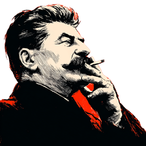 Drunk Stalin Smoking Vinyl Car Decal Sticker – Waterproof & UV-Resistant 3.4133333333333336"