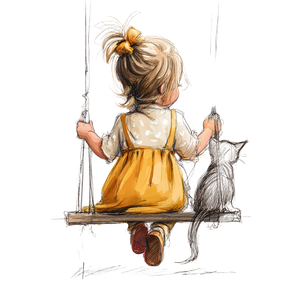 Swinging Baby Girl Vinyl Car Decal Sticker – Waterproof & UV-Resistant 3.4133333333333336"