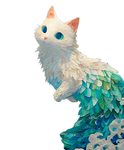 Mermaid Cat Collage Vinyl Car Decal Sticker – Waterproof & UV-Resistant 4.0"