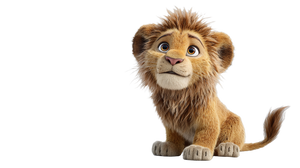 Adorable Lion Vinyl Car Decal Sticker – Waterproof & UV-Resistant 2.72"