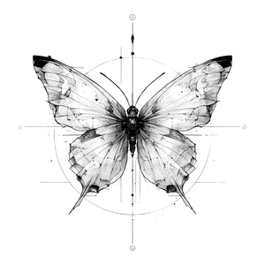 Butterfly Tattoo V2 Vinyl Car Decal Sticker – Waterproof & UV-Resistant 3.4133333333333336"