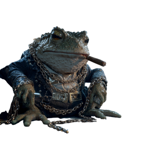 Gangster Frog V2 Vinyl Car Decal Sticker – Waterproof & UV-Resistant 3.4133333333333336"