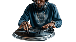 Dj Spinning Vinyl V3 Vinyl Car Decal Sticker – Waterproof & UV-Resistant 2.72"