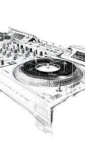 Minimalistic Dj Mixer Vinyl Car Decal Sticker – Waterproof & UV-Resistant 4.8533333333333335"
