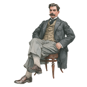 Victorian Gentleman V14 Vinyl Car Decal Sticker – Waterproof & UV-Resistant 3.4133333333333336"