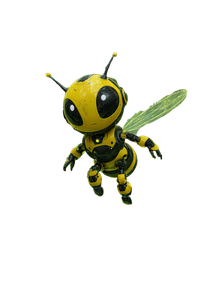 Cyberpunk Bee Robot Vinyl Car Decal Sticker – Waterproof & UV-Resistant 4.4
