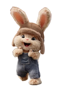 Cute Stuffed Rabbit Vinyl Car Decal Sticker – Waterproof & UV-Resistant 4.533333333333333"