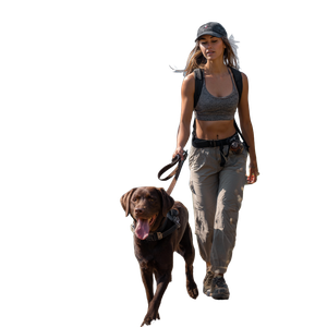 Hiking With Lab Vinyl Car Decal Sticker – Waterproof & UV-Resistant 6.826666666666667"