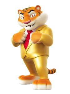 Confident Tiger Mascot Vinyl Car Decal Sticker – Waterproof & UV-Resistant 8.213333333333333"