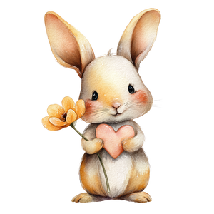 Cute Bunny Illustration V4 Vinyl Car Decal Sticker – Waterproof & UV-Resistant 3.4133333333333336"